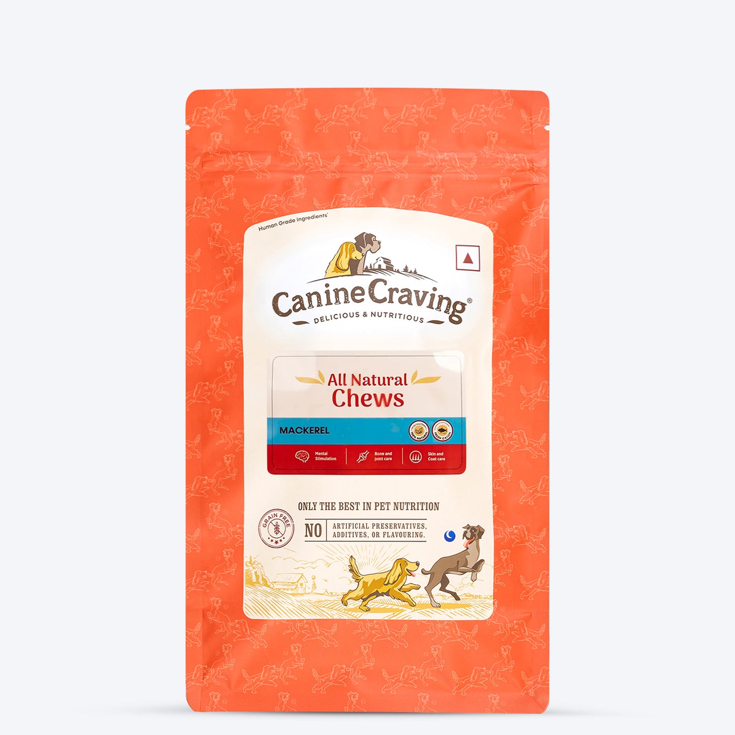 Canine Craving All Natural Chews Grain Free Mackerel Dog Treats - 70 g - Heads Up For Tails