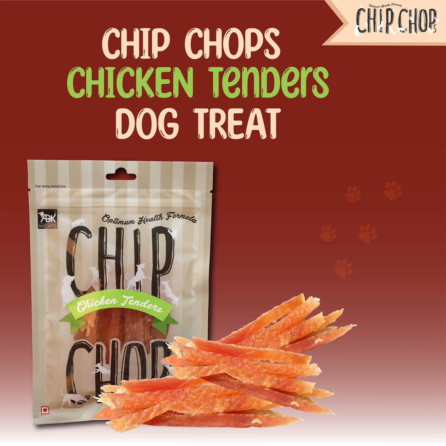 Chip Chops Dog Treats - Chicken Tenders - Heads Up For Tails