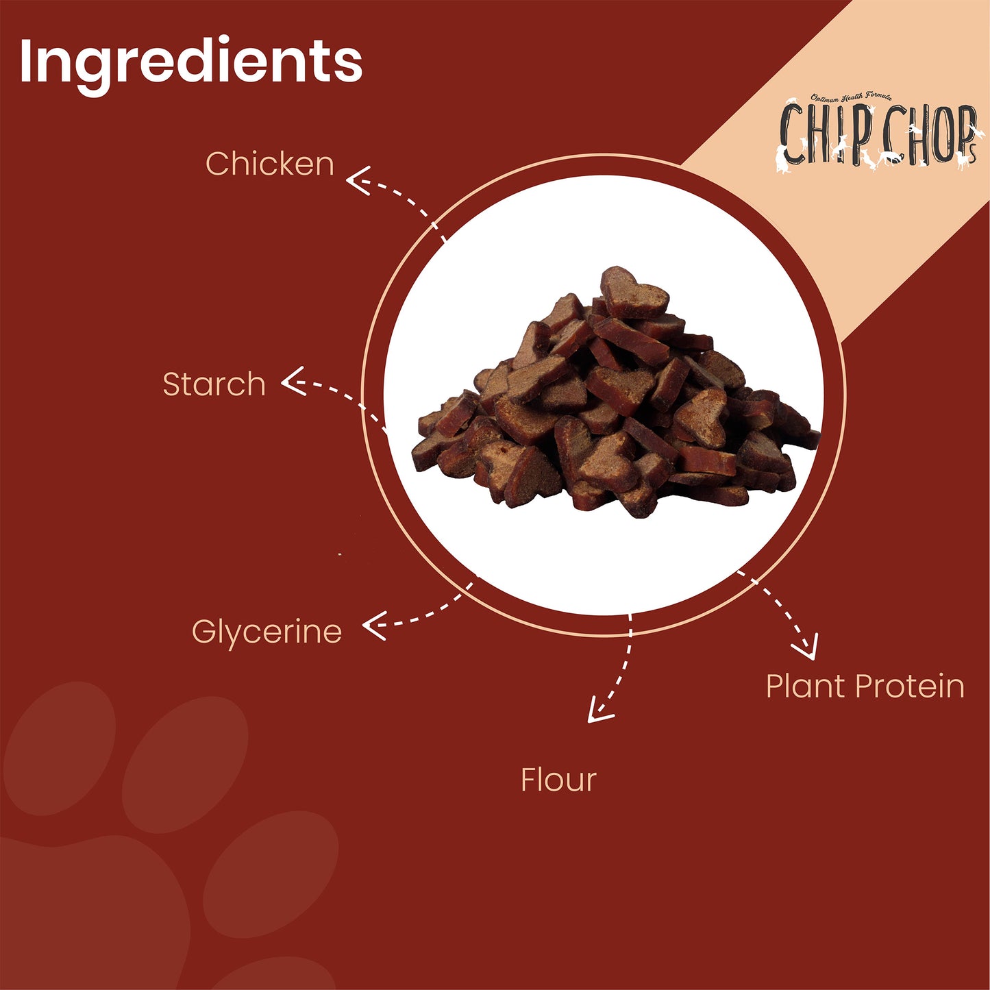 Chip Chops Dog Treats - Barbeque Hearts - 70 g - Heads Up For Tails