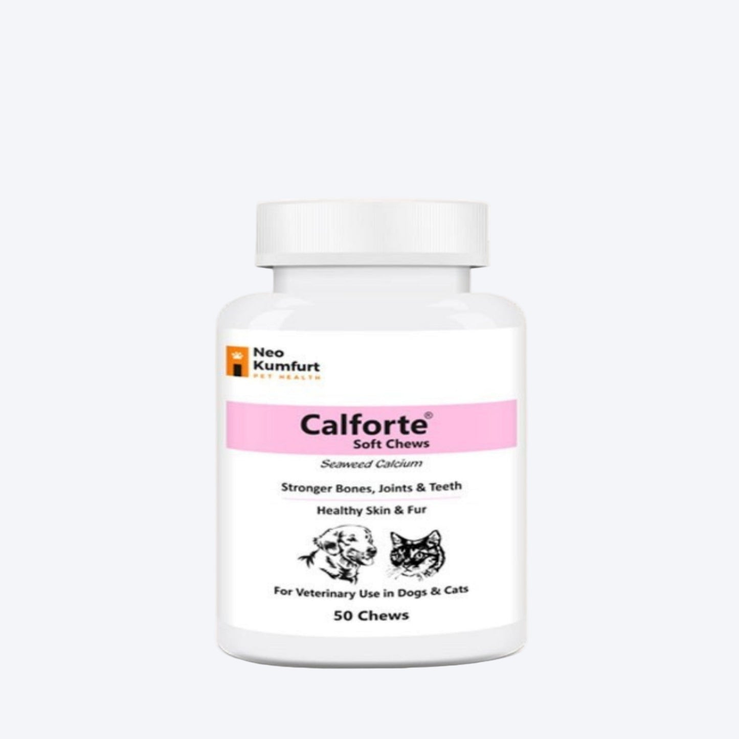 Neo Kumfurt Calforte Tablets For Dog & Cat - 50 Tablets - Heads Up For Tails