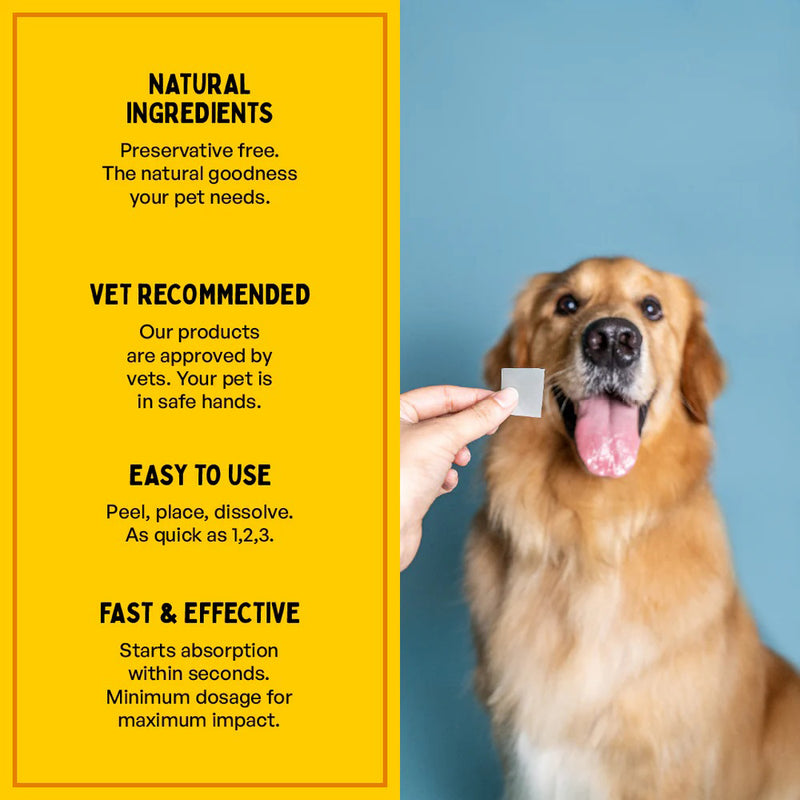 Furlicks Calming Aid Mixed Fruit Pet Oral Supplement - 45g (30 Strips) - Heads Up For Tails