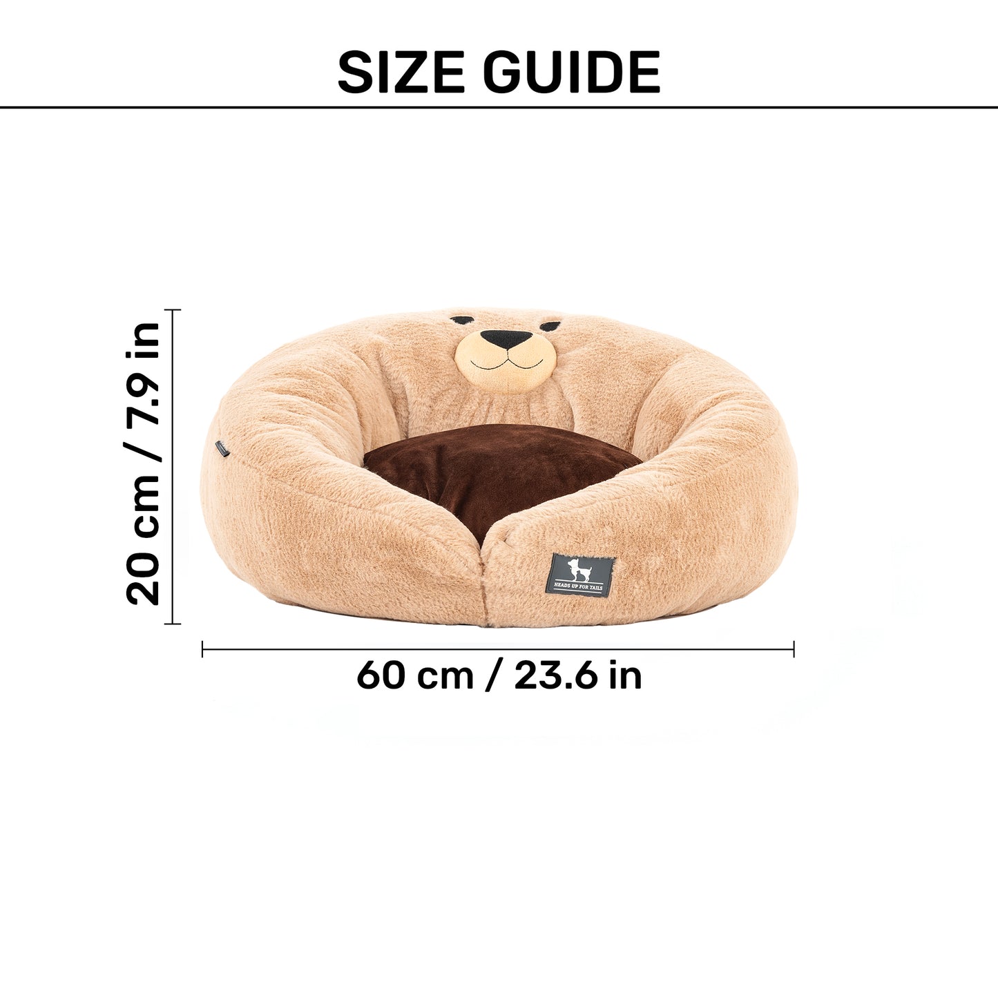 HUFT Bear Hug Cuddle Bed Fort Cat & Puppy - Brown - Heads Up For Tails