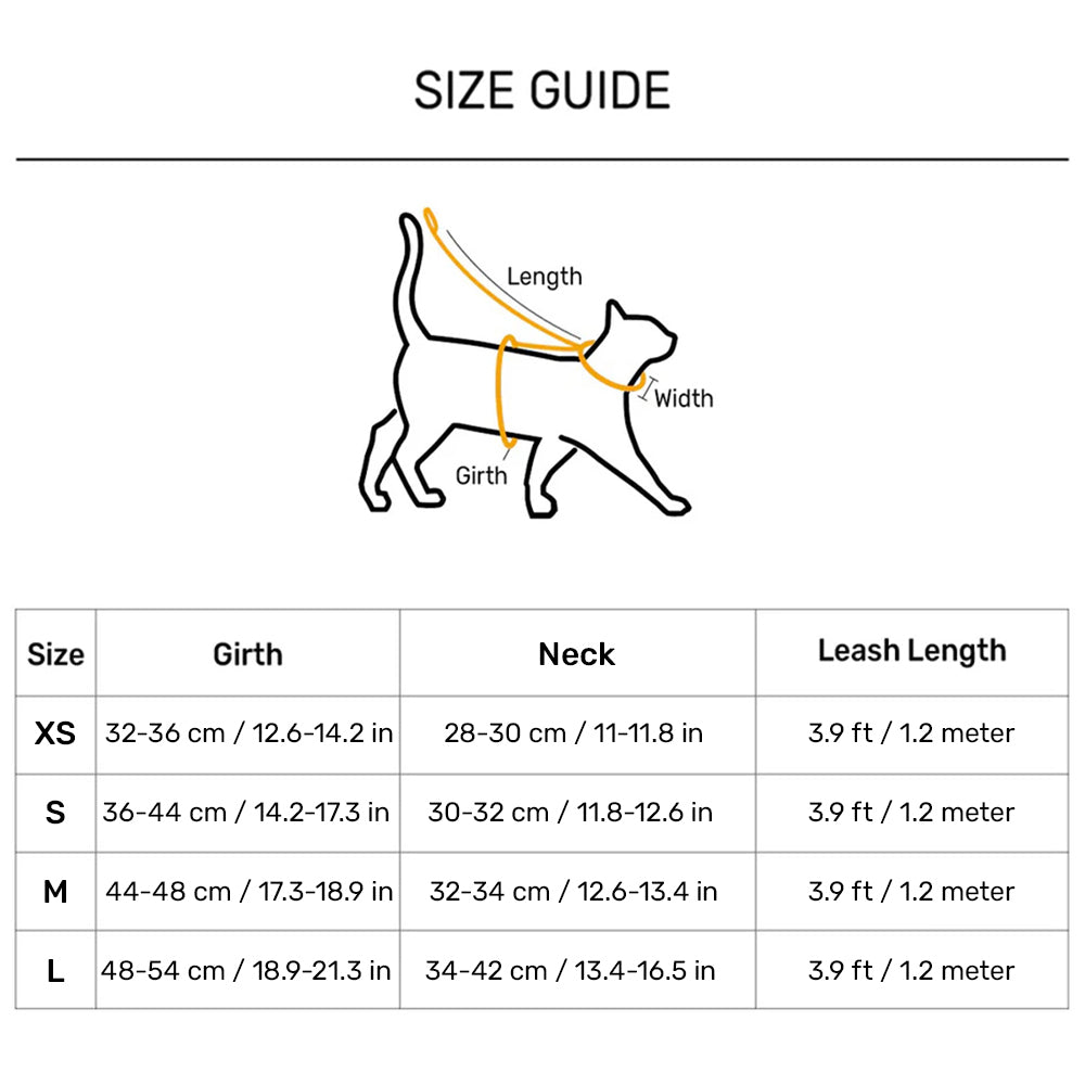 HUFT Easy Breezy Step-In Harness & Leash Set For Cat - Crescent Blue - Heads Up For Tails