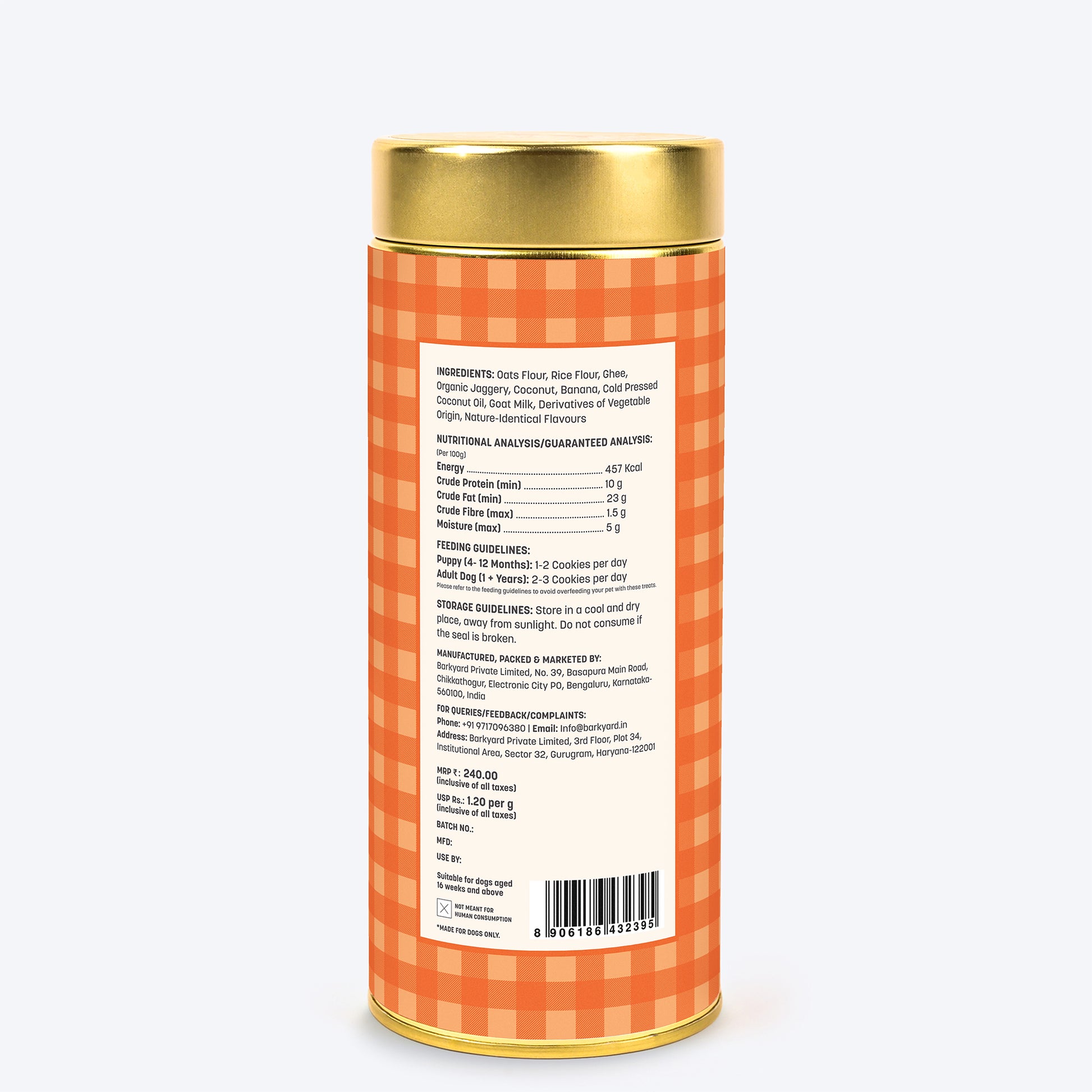 HUFT YIMT Chai Time Special Coconut Cabana Dog Biscuits - 200 gm - Heads Up For Tails