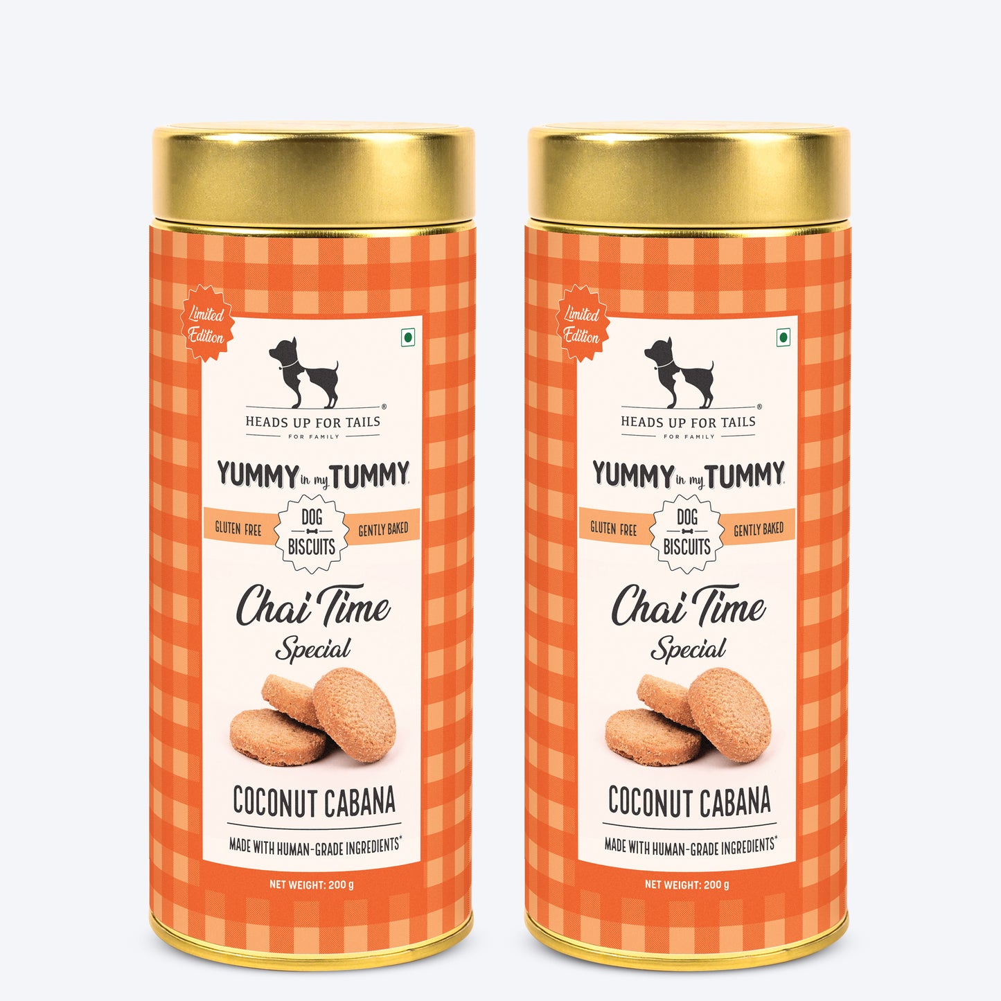 HUFT YIMT Chai Time Special Coconut Cabana Dog Biscuits - 200 gm - Heads Up For Tails