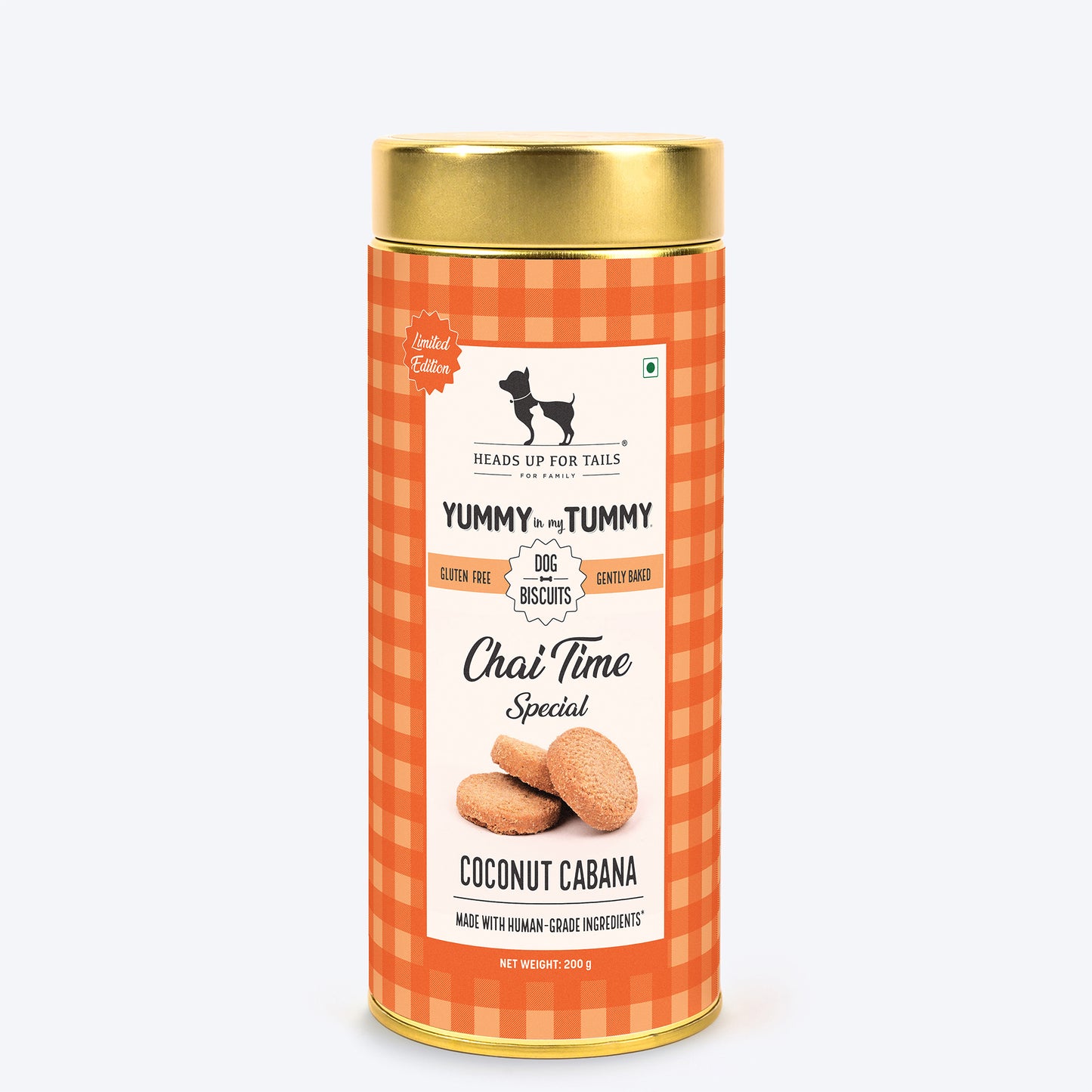 HUFT YIMT Chai Time Special Coconut Cabana Dog Biscuits - 200 gm - Heads Up For Tails