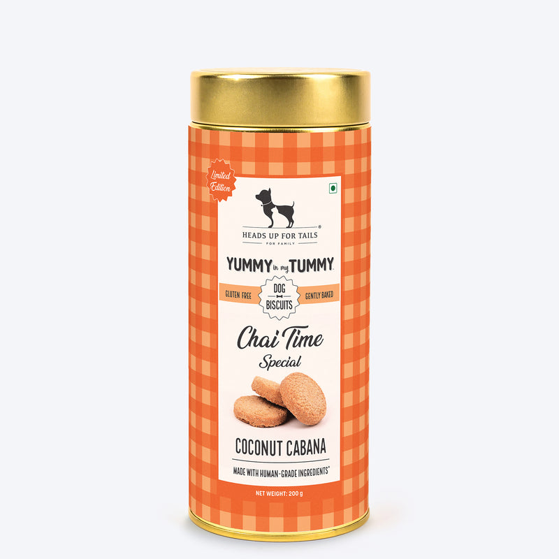 HUFT YIMT Chai Time Special Coconut Cabana dog biscuits, 200 gm, gluten-free, gently baked, limited edition