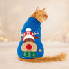 HUFT Reindeer Cheer Sweater For Cat - Blue - Heads Up For Tails