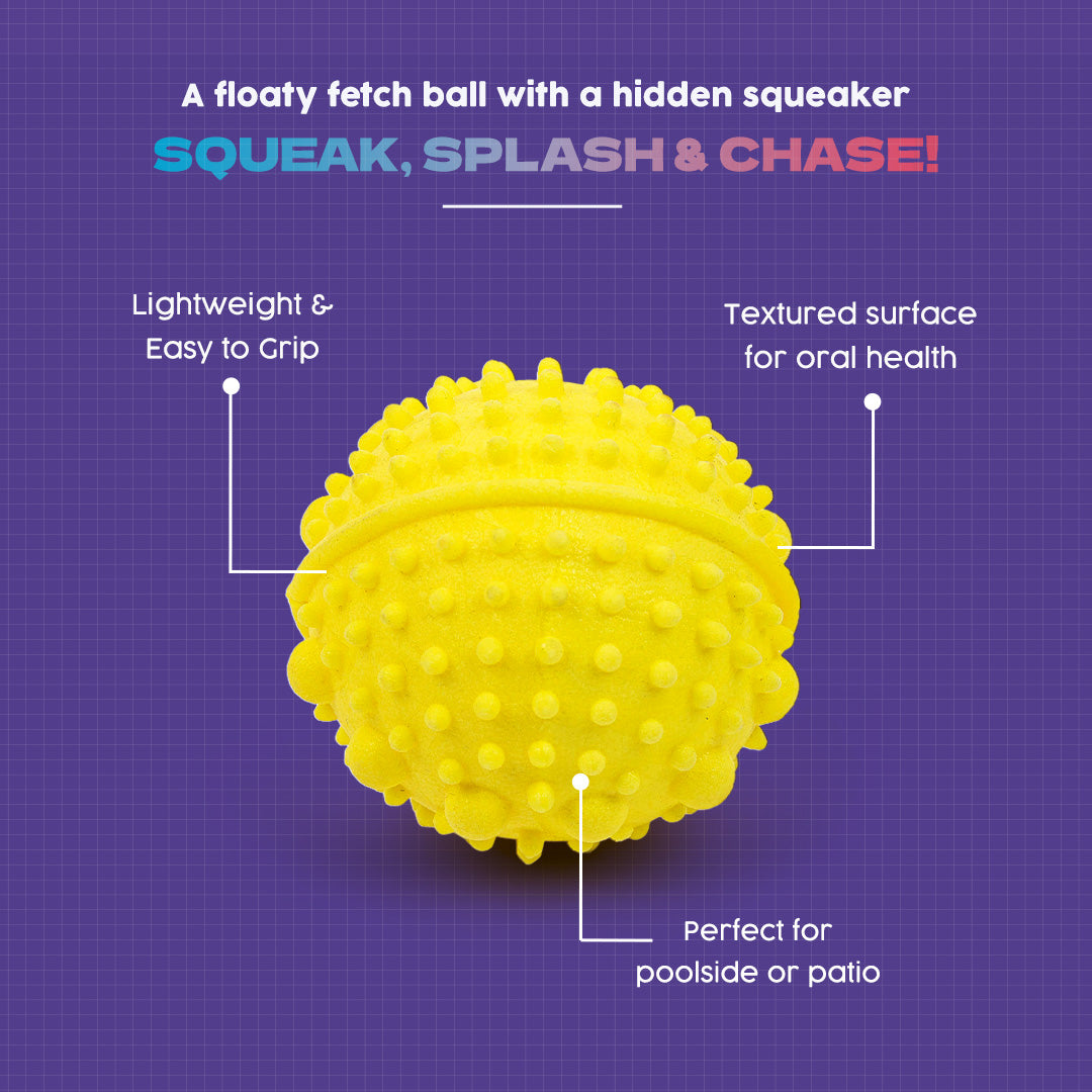 Dash Dog Mello-Yello Ball For Dog - Yellow - S