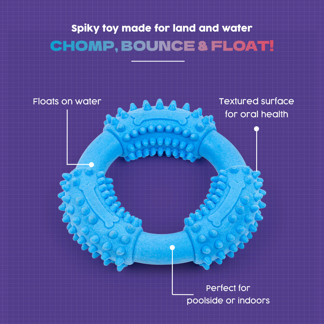 Dash Dog Softy Ring Toy For Dog - Blue - Heads Up For Tails