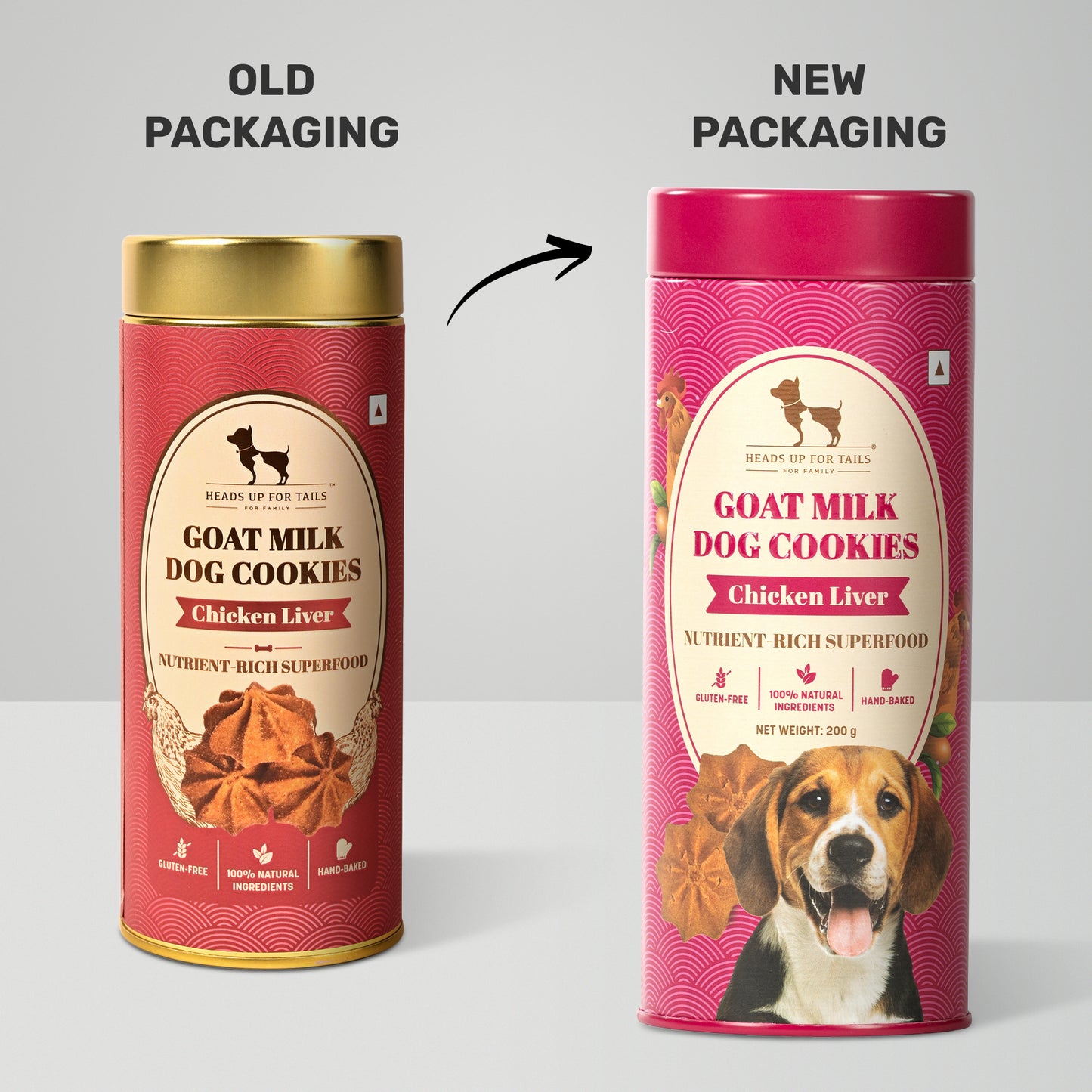 HUFT Goat Milk Dog Cookies - Chicken Liver - 200 g - Heads Up For Tails