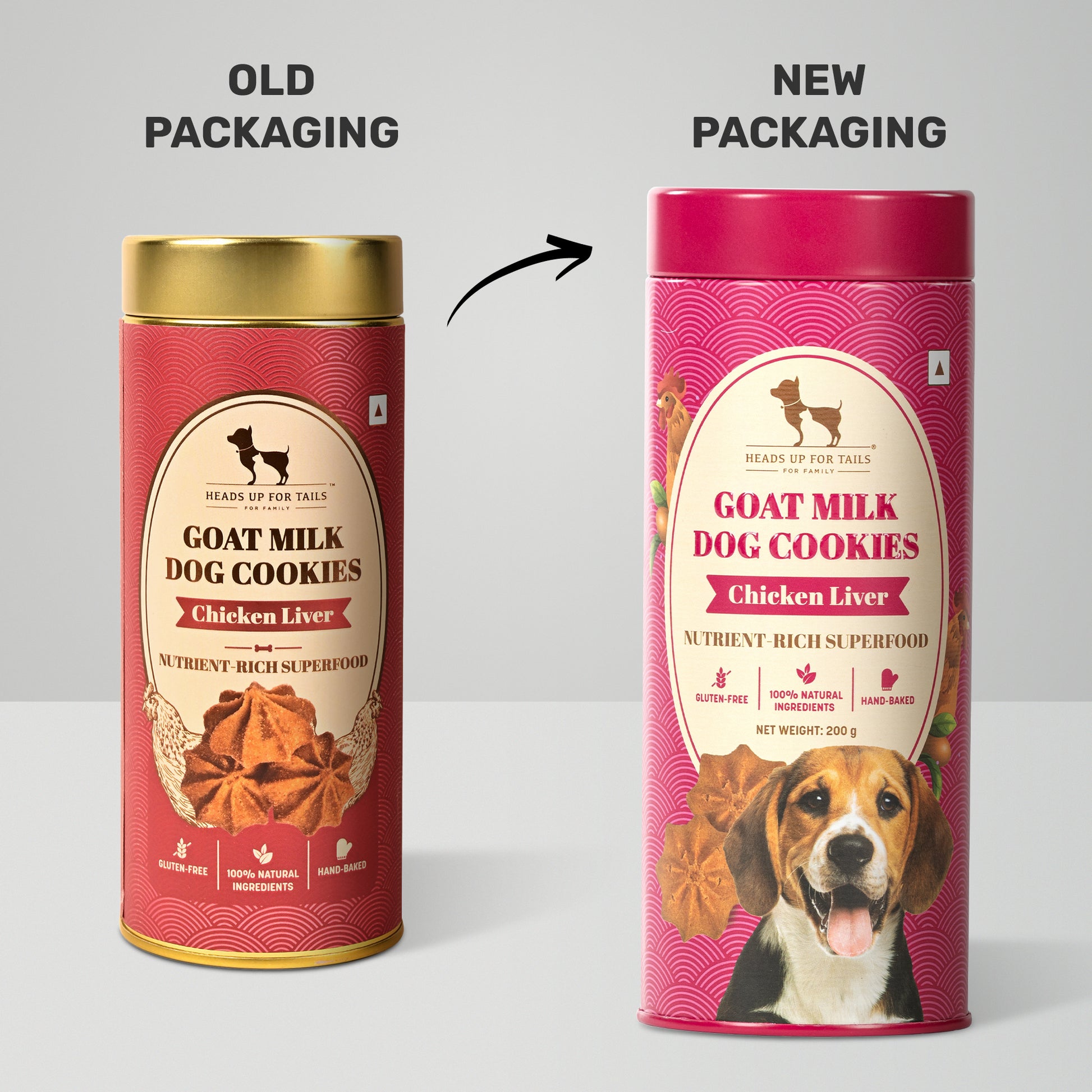 HUFT Goat Milk Dog Cookies - Chicken Liver - 200 g - Heads Up For Tails