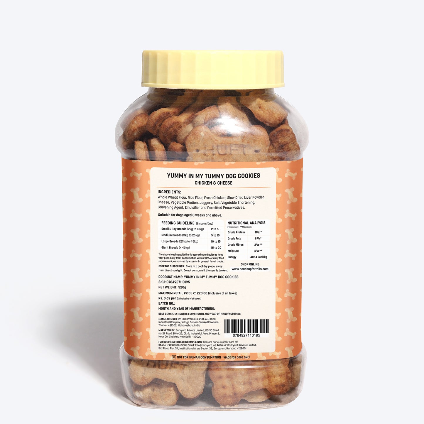 HUFT YIMT Chicken & Cheese Dog Biscuits - Heads Up For Tails
