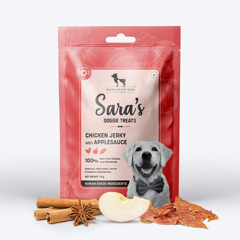 HUFT Sara's Doggie Treats - Chicken with Home-made Applesauce - 70 g - Heads Up For Tails