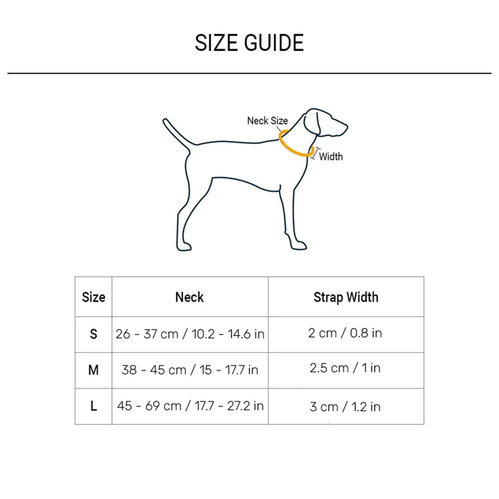 HUFT Personalised Basics (Mobile No.) Dog Collar - Yellow