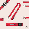 HUFT Basics Dog Collar & Leash Set - Crimson Red - Heads Up For Tails