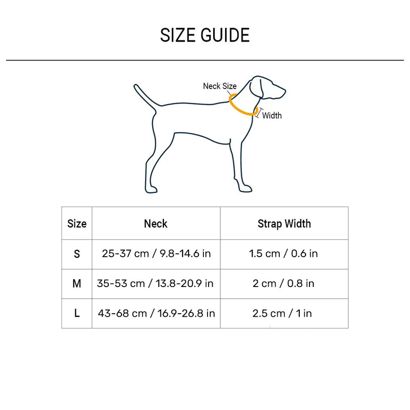 HUFT Zaggy Trail Collar For Dog - Yellow - Heads Up For Tails