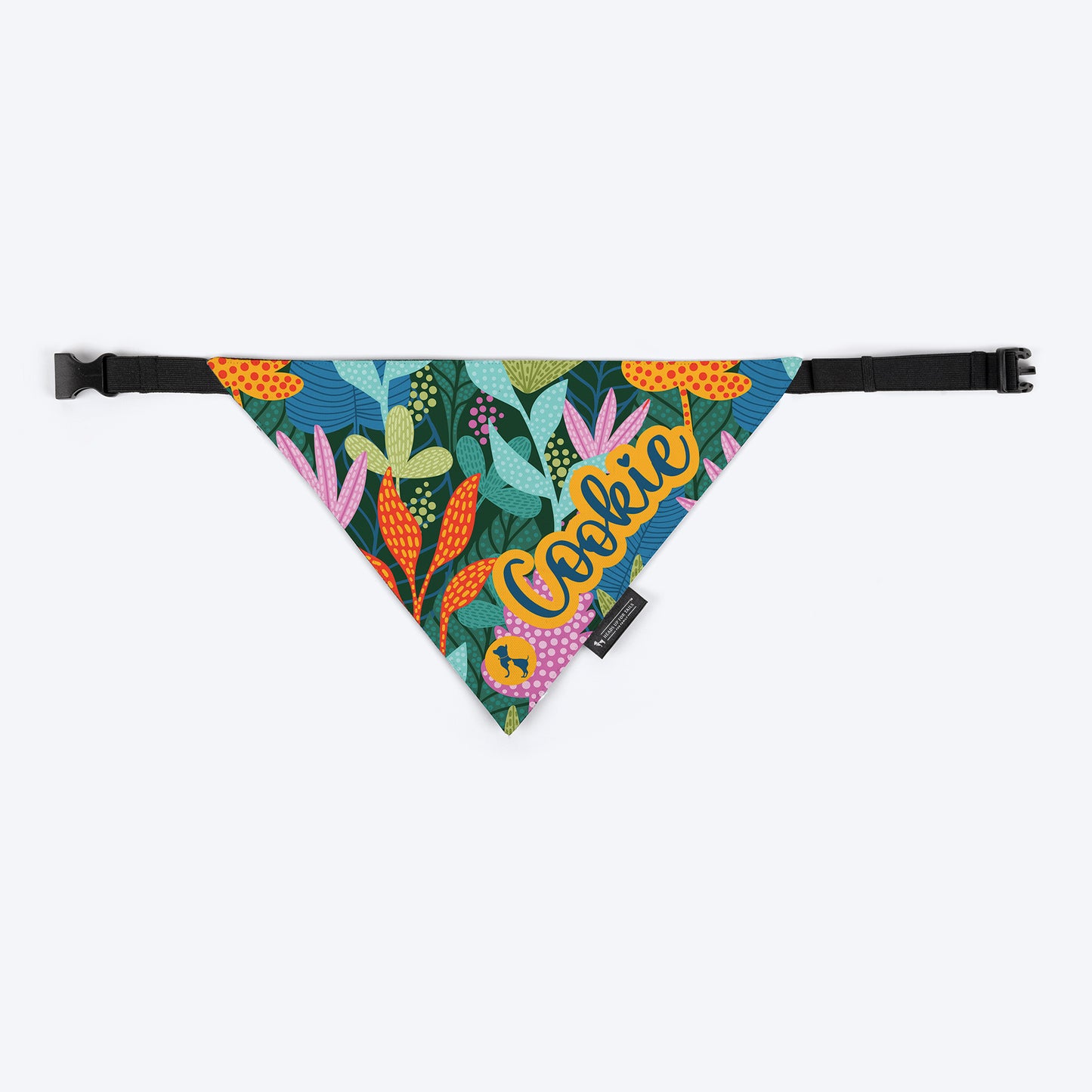 HUFT Rainbow Grove Personalised Dog Bandana - Multicolor - Heads Up For Tails