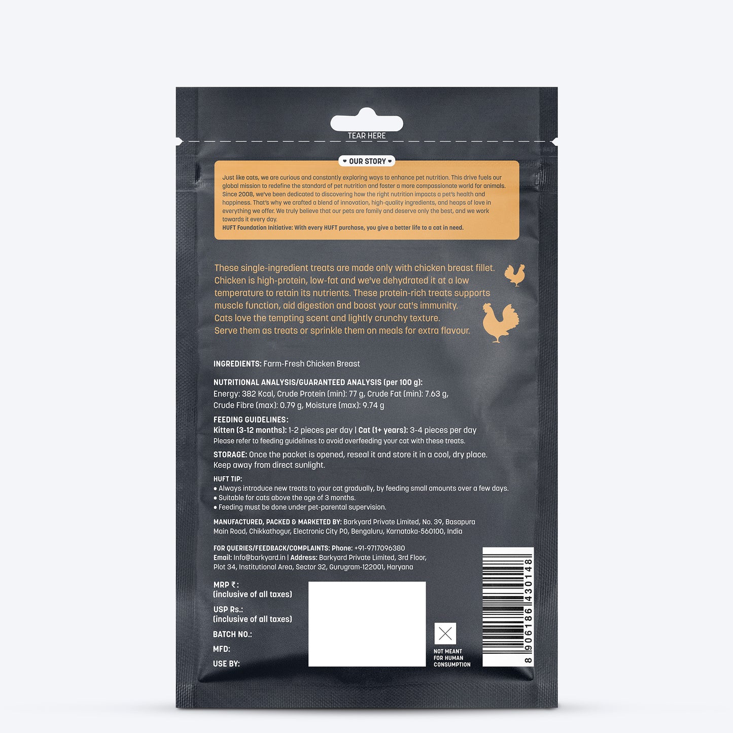 Meowsi by HUFT Cat Treats - Chicken Crunchies - 35 g - Heads Up For Tails