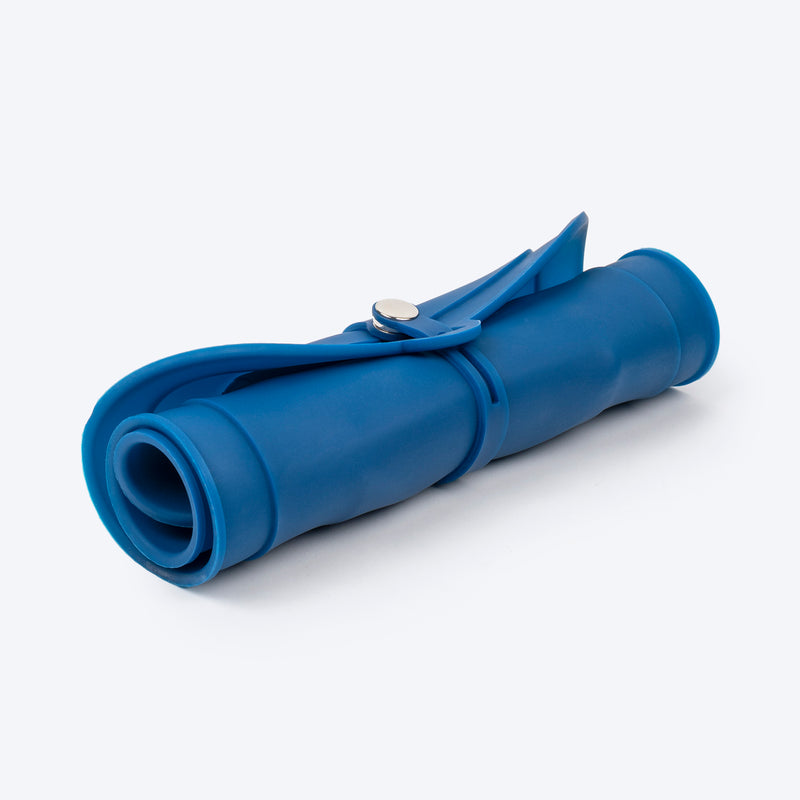 Dash Dog Travel Foldable Double Diner For Dog - Blue - Heads Up For Tails