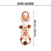 Dash Dog Stripy Giraffe Squeaky Plush Toy For Dog - Brown & Beige - Heads Up For Tails