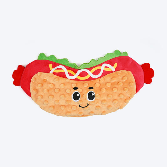 HUFT Hotdogger Squeaky Plush Toy For Dog - Multicolor - Heads Up For Tails