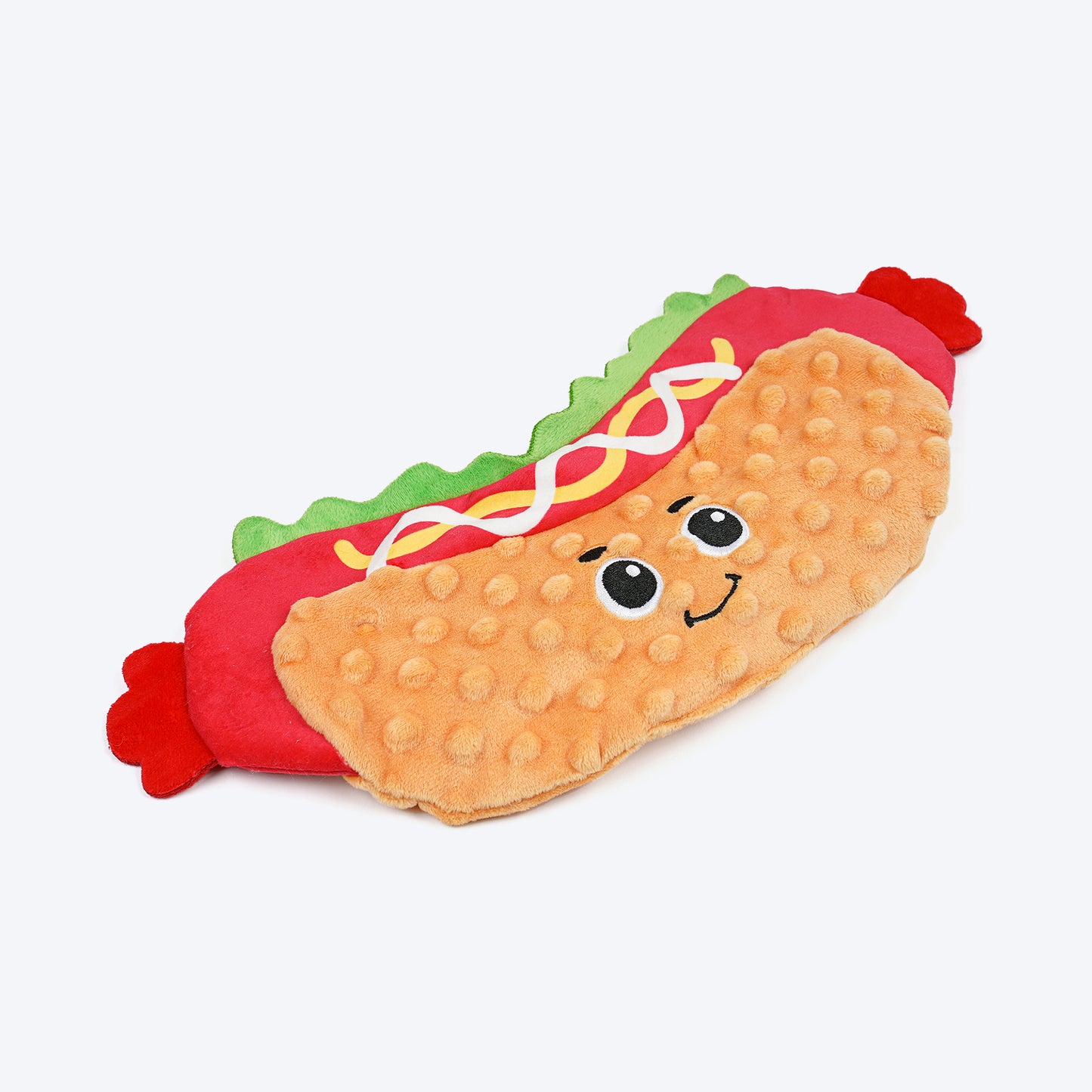 HUFT Hotdogger Squeaky Plush Toy For Dog - Multicolor - Heads Up For Tails