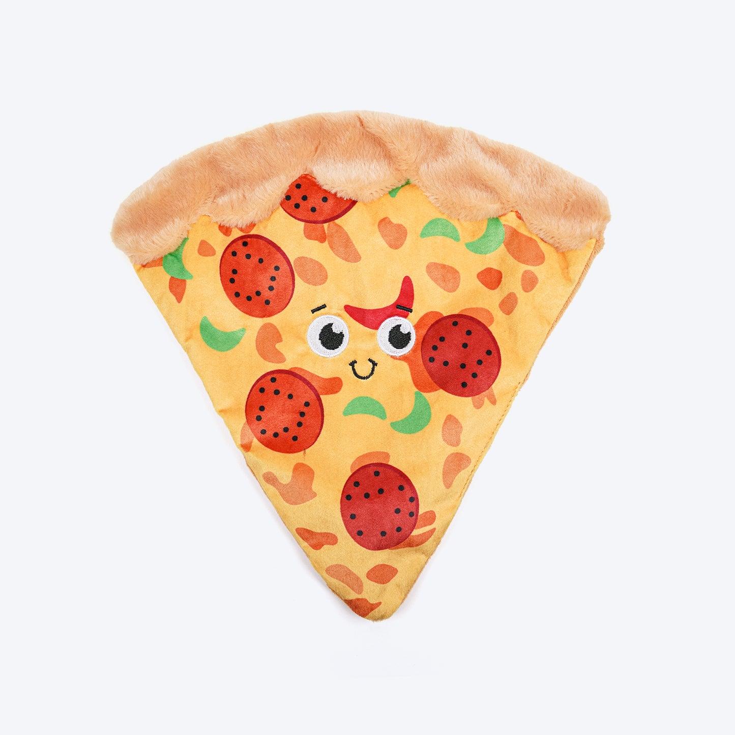 HUFT Puppizza Squeaky Plush Toy For Dog - Multicolor - Heads Up For Tails