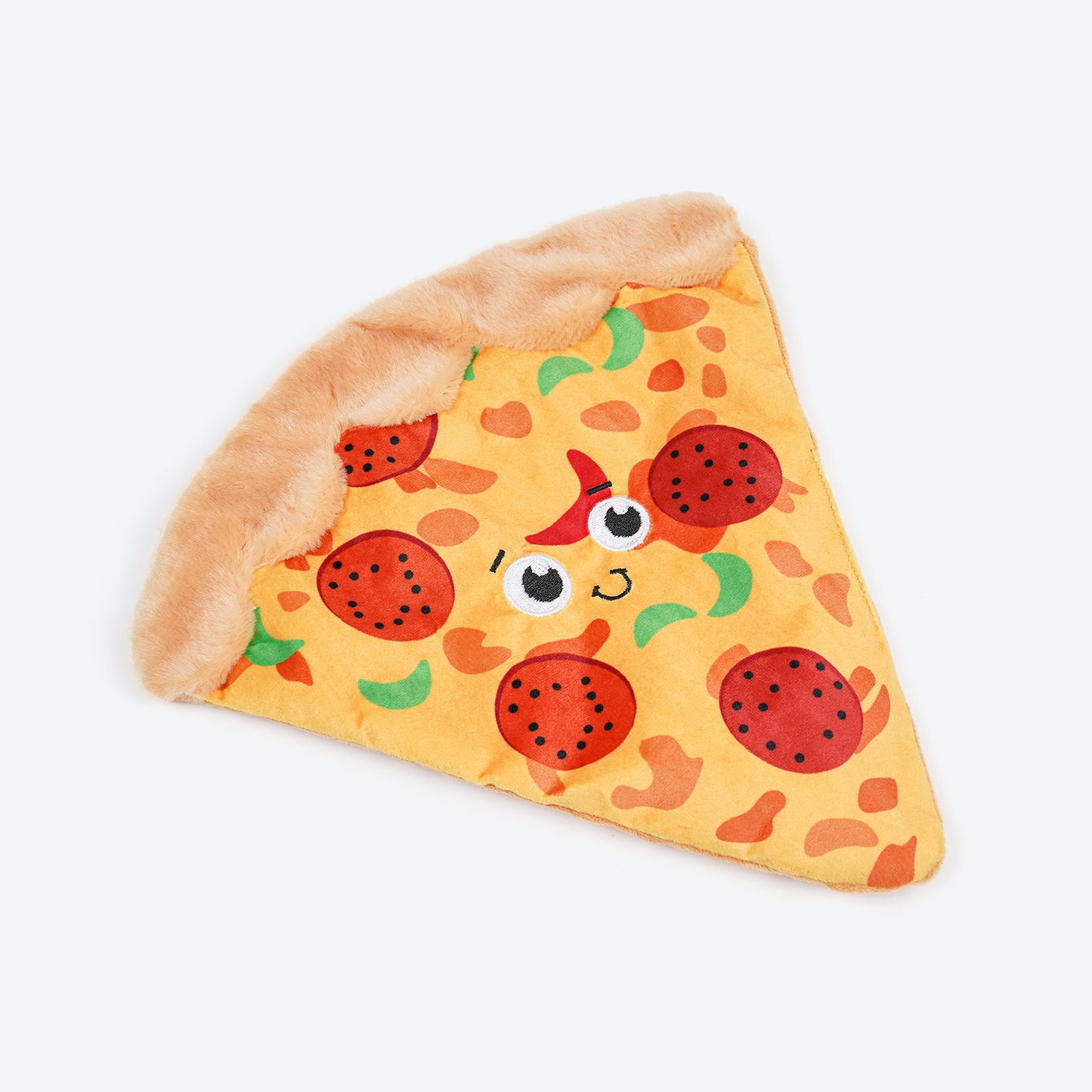 HUFT Puppizza Squeaky Plush Toy For Dog - Multicolor - Heads Up For Tails