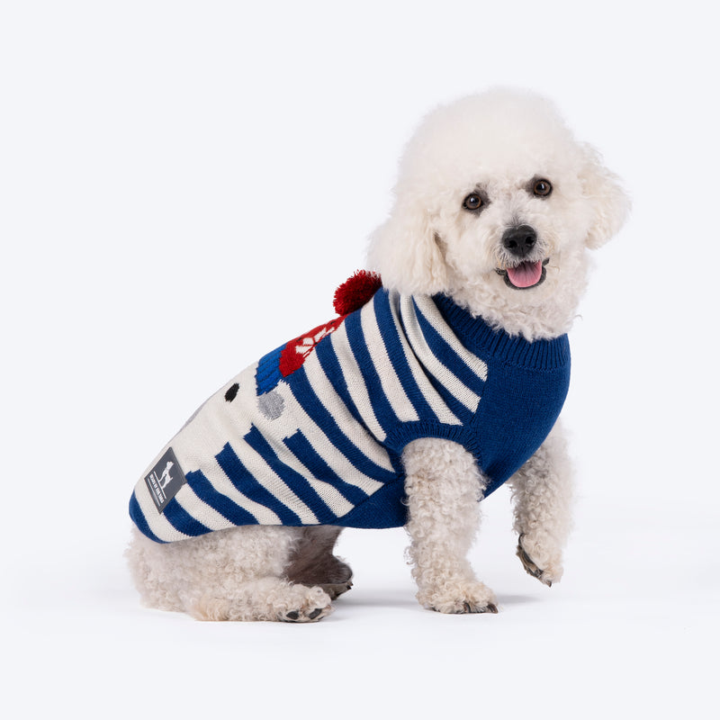 HUFT Polar Bear Striped Sweater For Dog - Multicolor - Heads Up For Tails