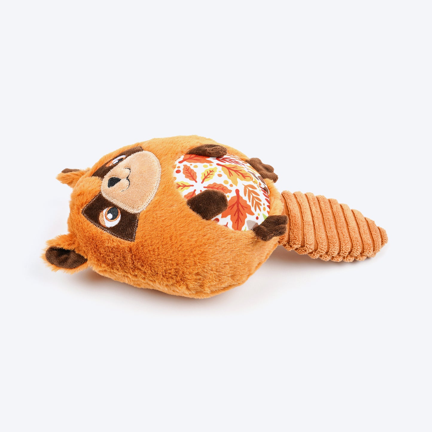 HUFT Reggie The Raccoon Squeaky Toy For Puppies - Brown - Heads Up For Tails