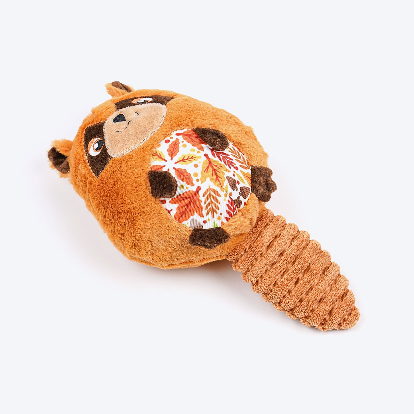 HUFT Reggie The Raccoon Squeaky Toy For Puppies - Brown - Heads Up For Tails
