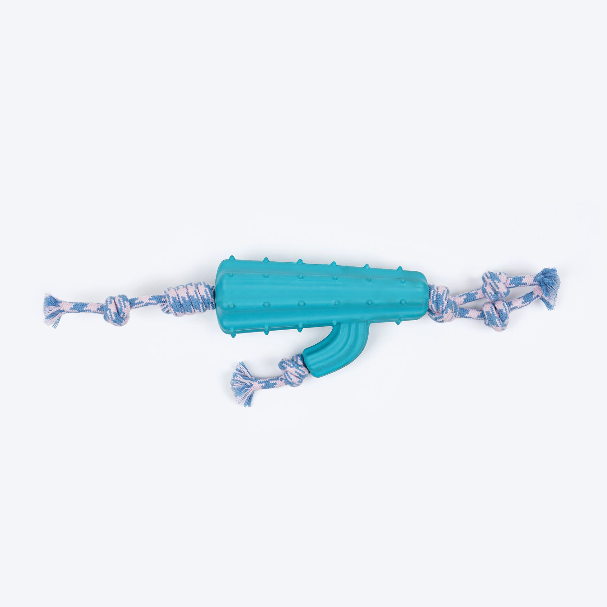 Dash Dog Texas Twist Rope Toy For Dog - White & Turquoise_04