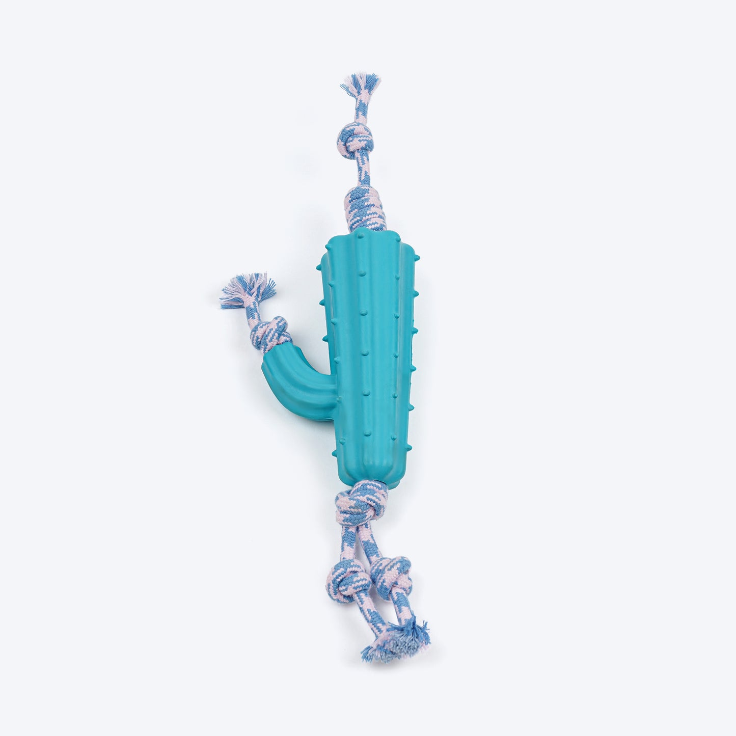 Dash Dog Texas Twist Rope Toy For Dog - White & Turquoise_01