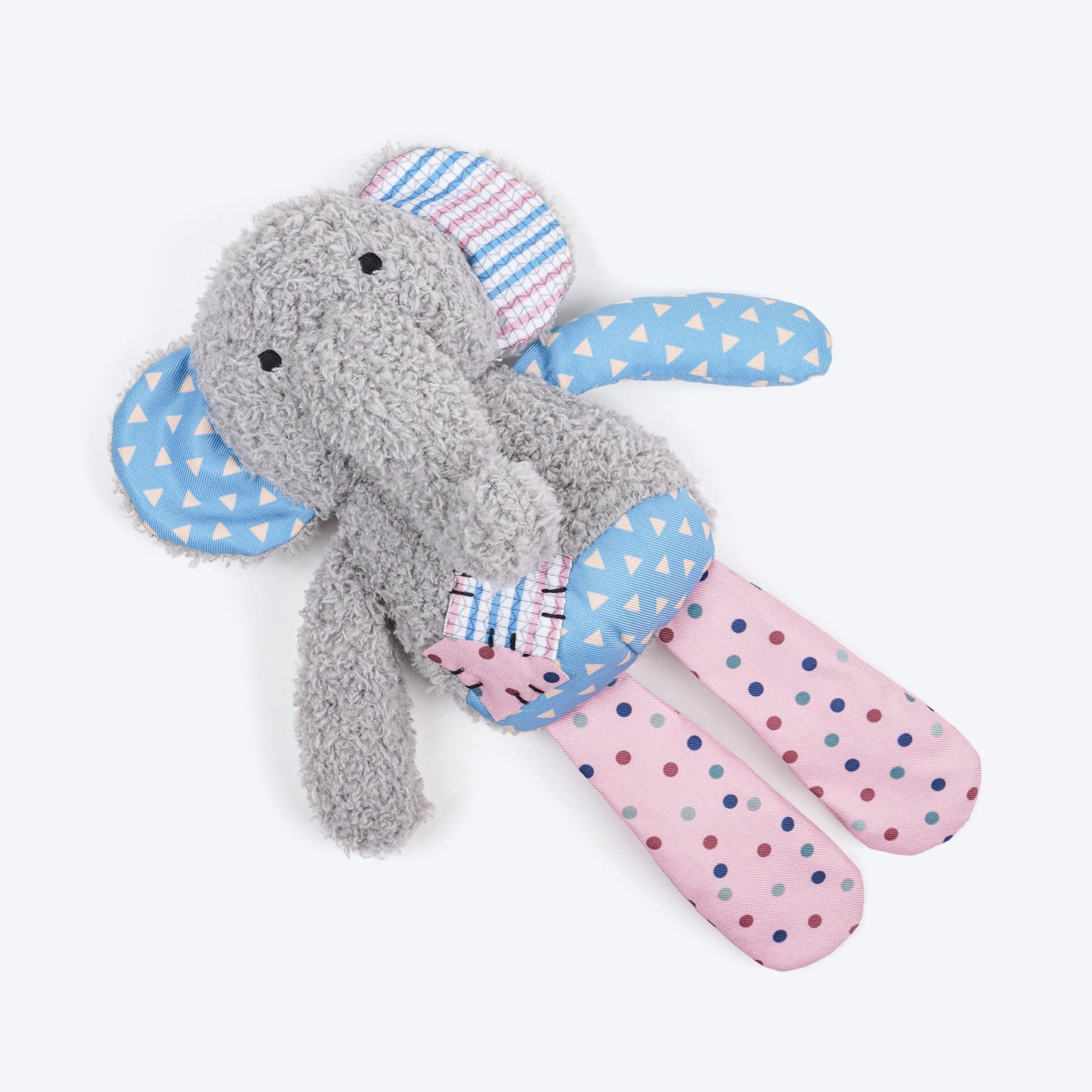 HUFT Patchy Elly Squeaky Toy For Small Dogs - Multicolor - Heads Up For Tails