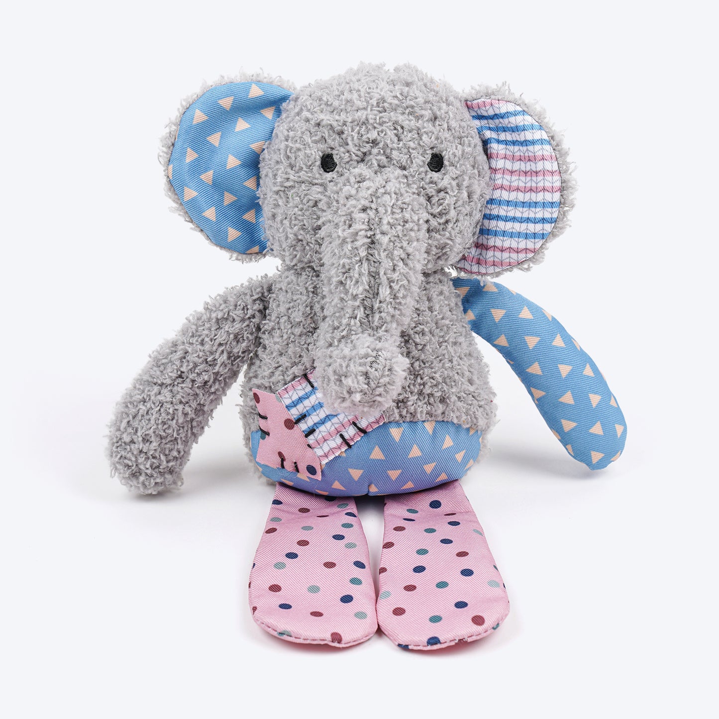 HUFT Patchy Elly Squeaky Toy For Small Dogs - Multicolor - Heads Up For Tails