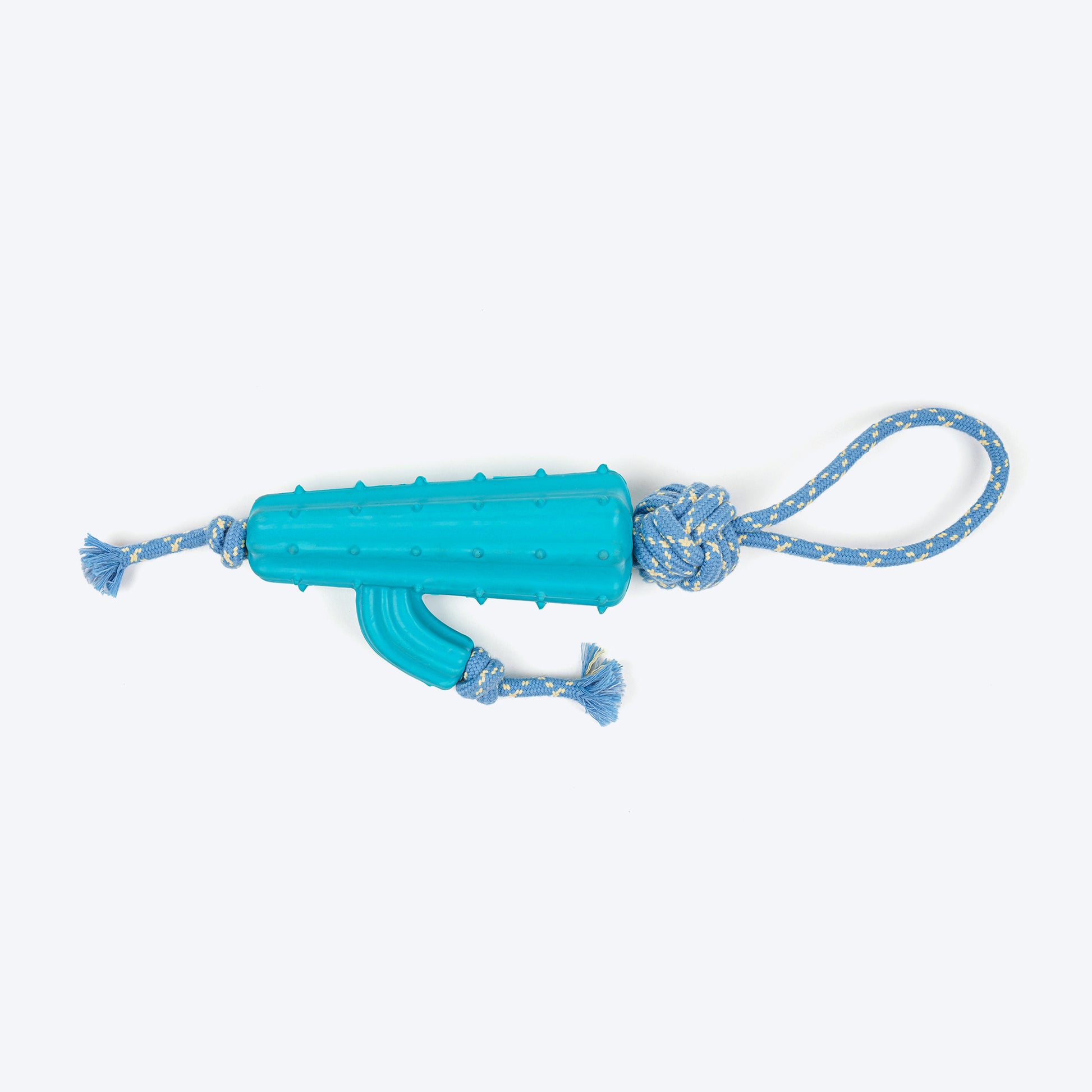 Dash Dog Texas Tug Rope Toy For Dog - White & Turquoise_04