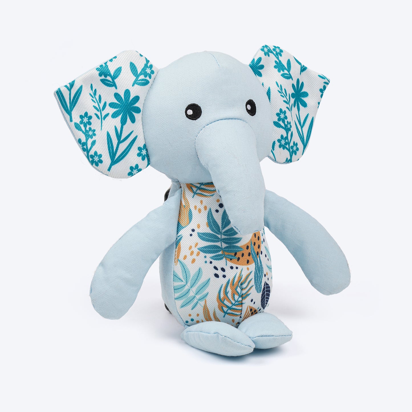 HUFT Elle The Elephant Squeaky Toy For Puppies - Light Blue - Heads Up For Tails