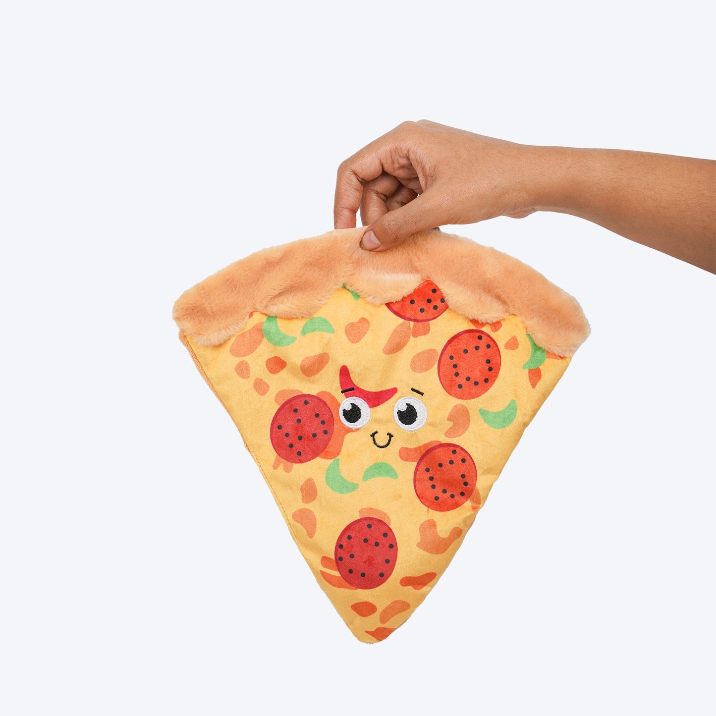 HUFT Puppizza Squeaky Plush Toy For Dog - Multicolor - Heads Up For Tails