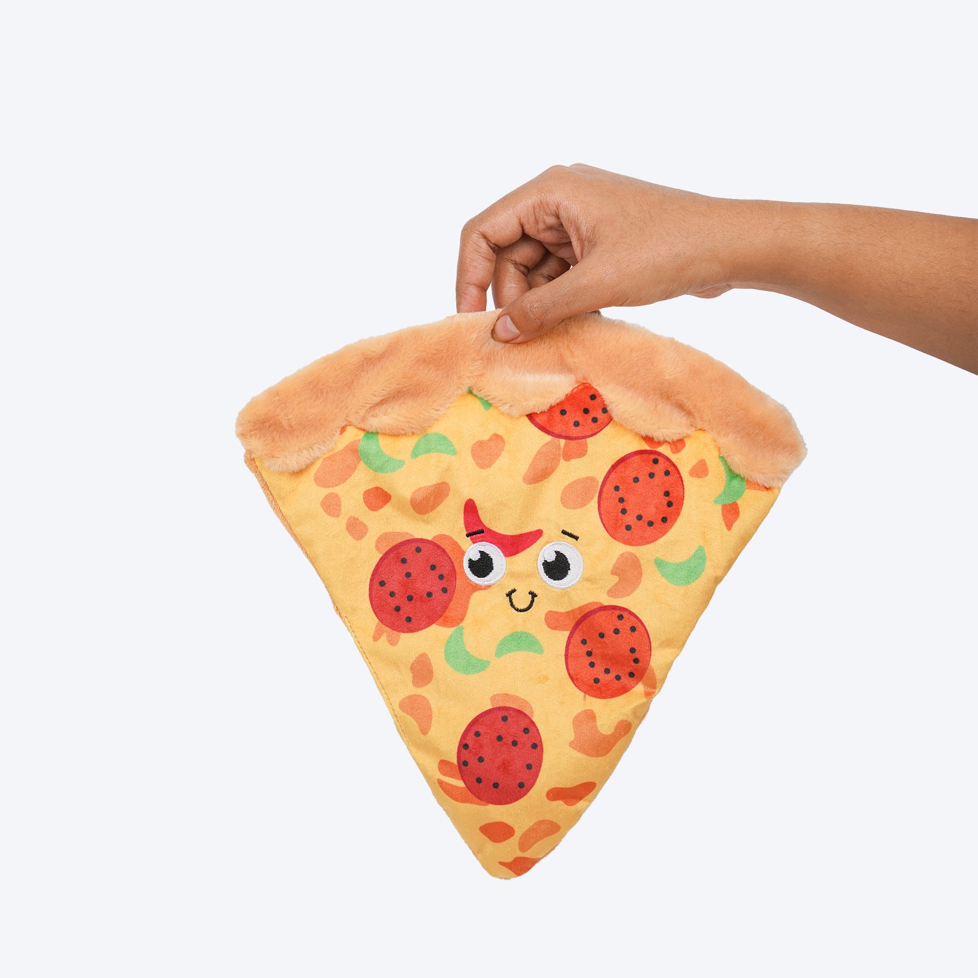 HUFT Puppizza Squeaky Plush Toy For Dog - Multicolor - Heads Up For Tails