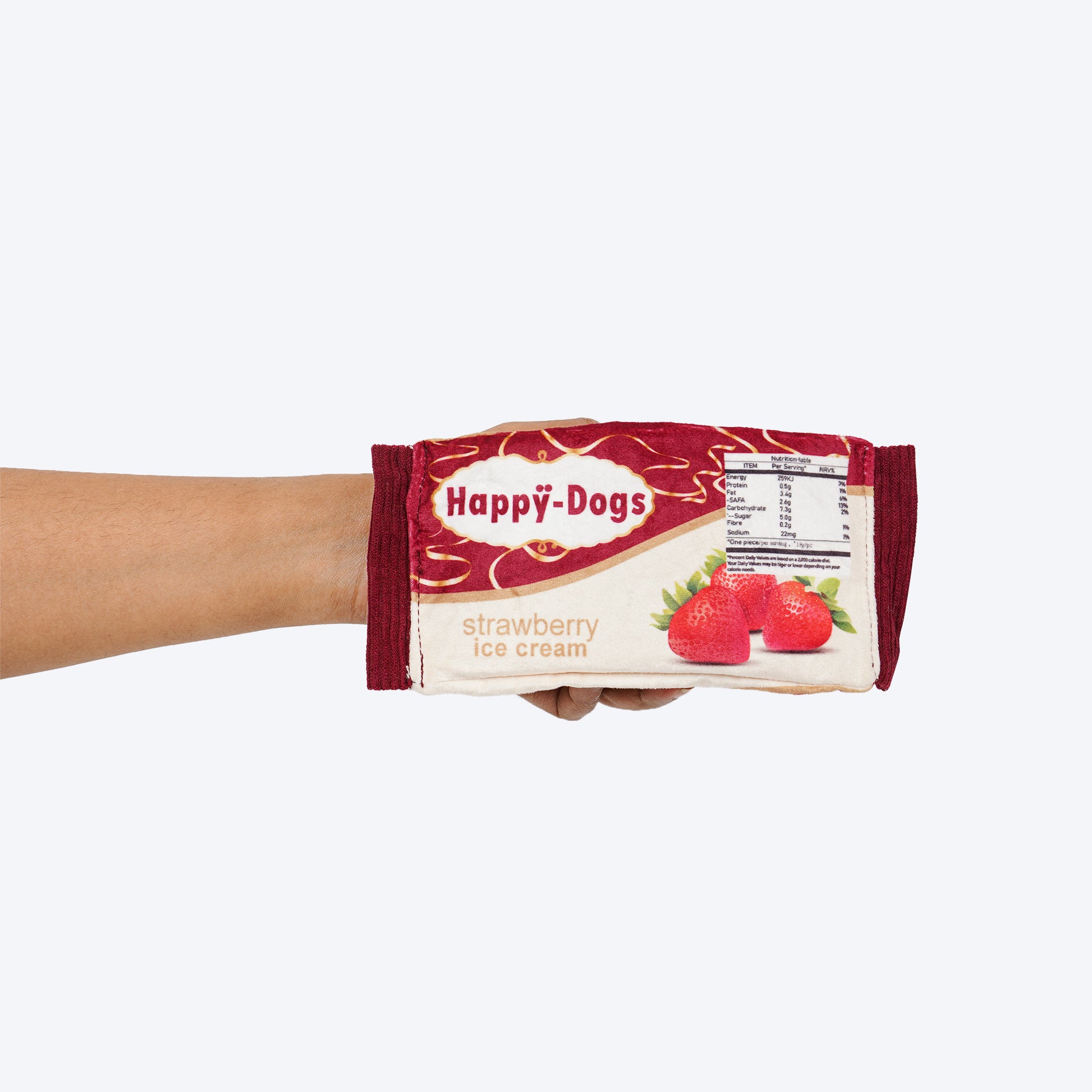 HUFT Berrylicious Crinkly Toy For Dog - Brown - Heads Up For Tails