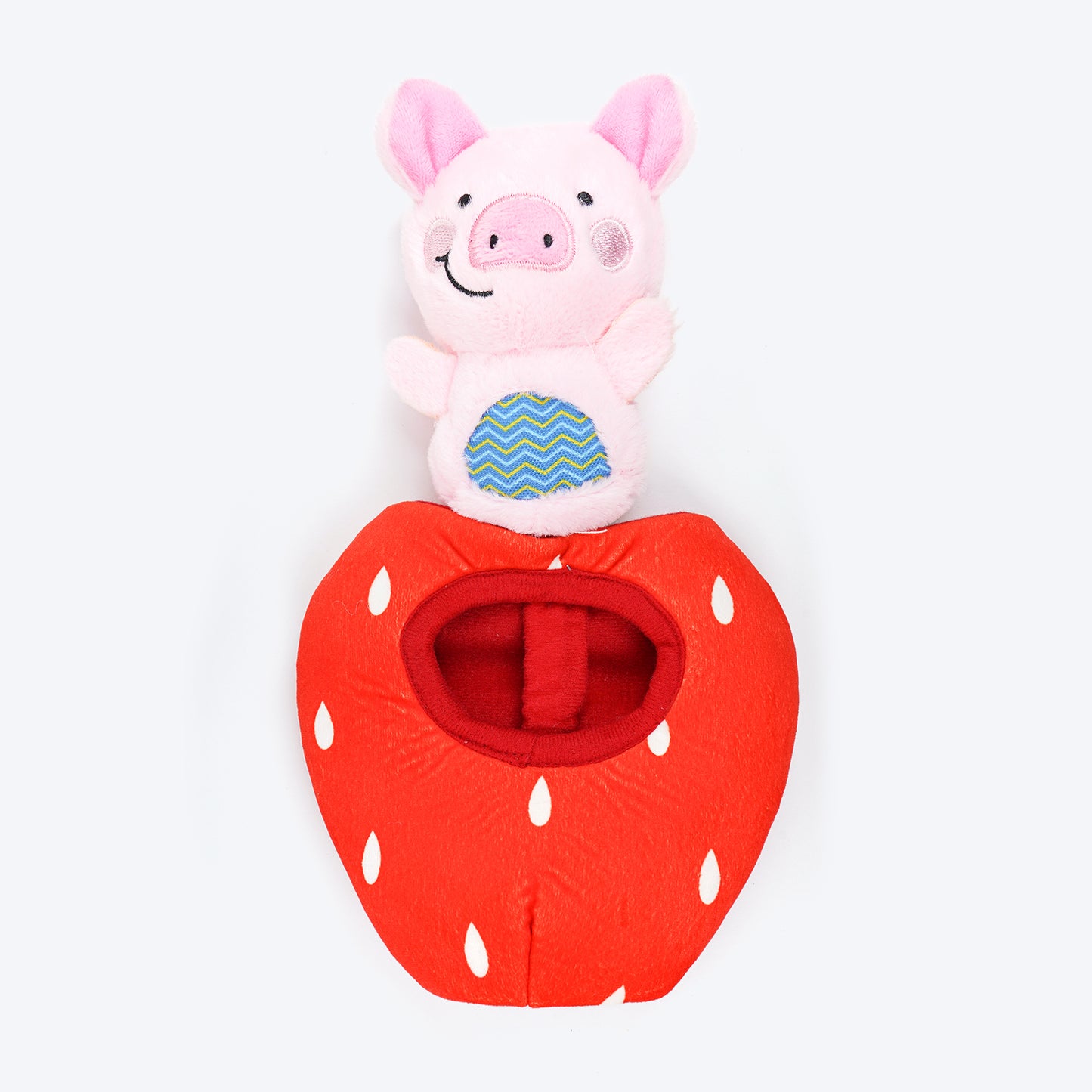HUFT Boingy Piggy Crinkly Bungee Toy For Dog - Multicolor - Heads Up For Tails