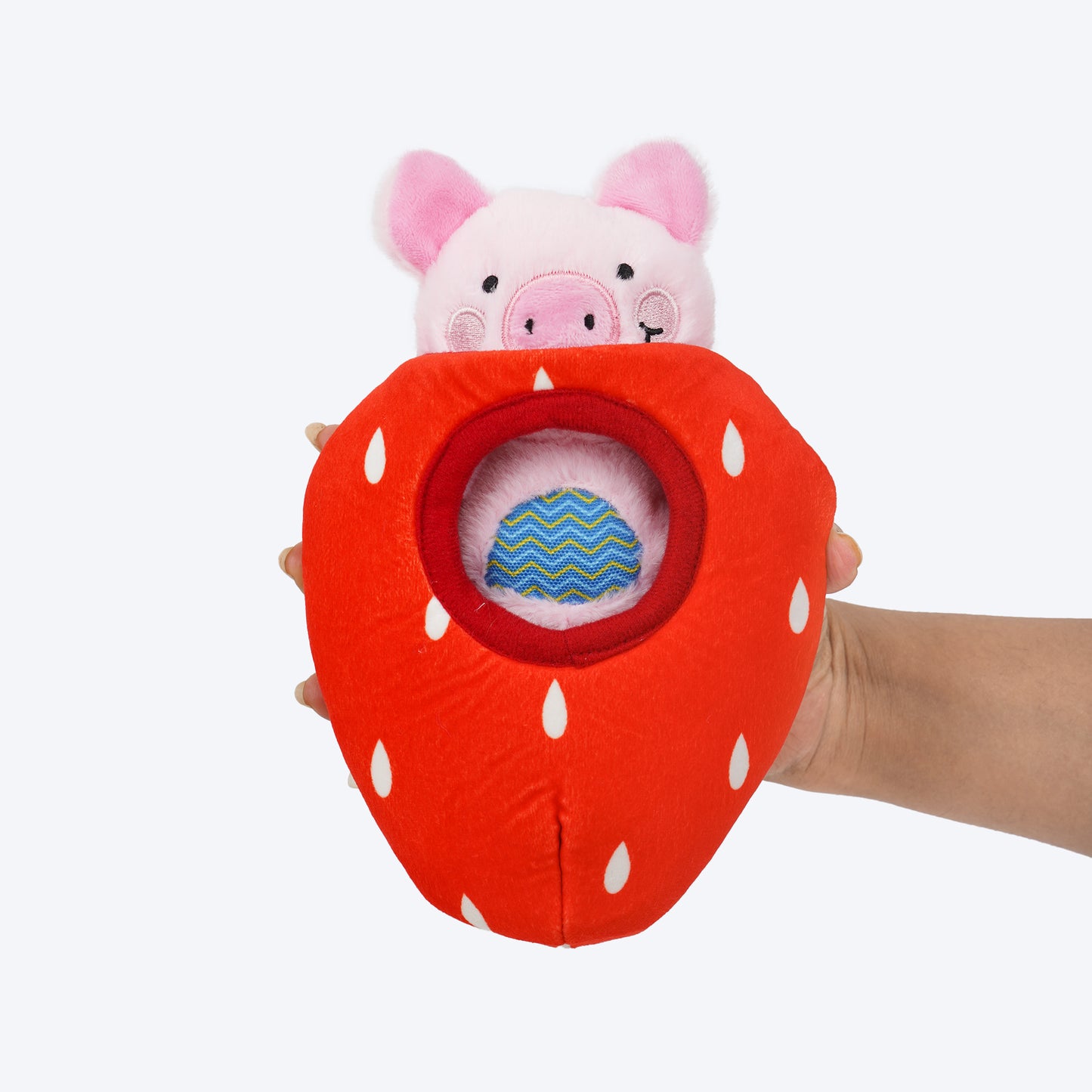 HUFT Boingy Piggy Crinkly Bungee Toy For Dog - Multicolor - Heads Up For Tails