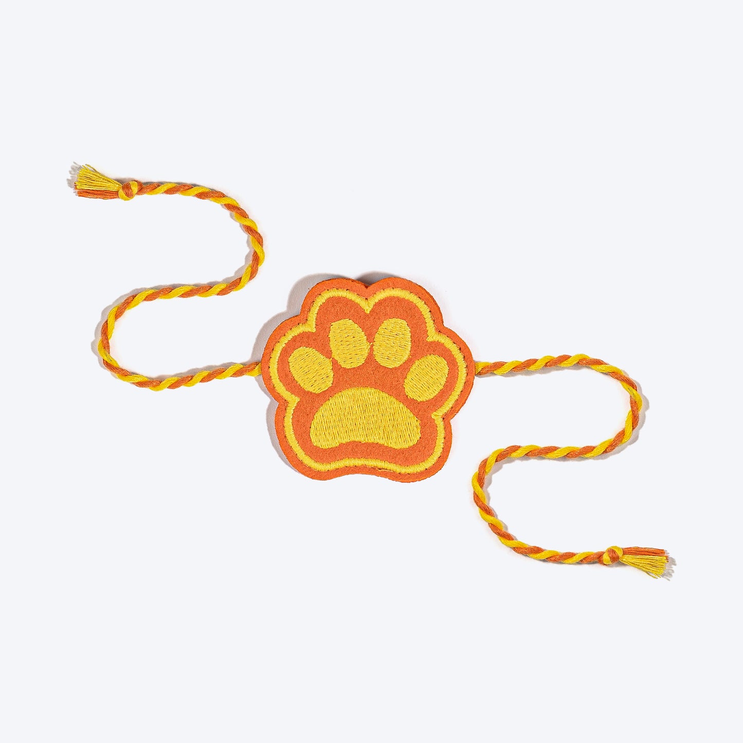 HUFT Paws Of Love Rakhi For Dog & Cat - Orange - Heads Up For Tails