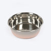 HUFT Tiny Tails Printed Steel Bowl For Puppy - Pink & Grey - Heads Up For Tails