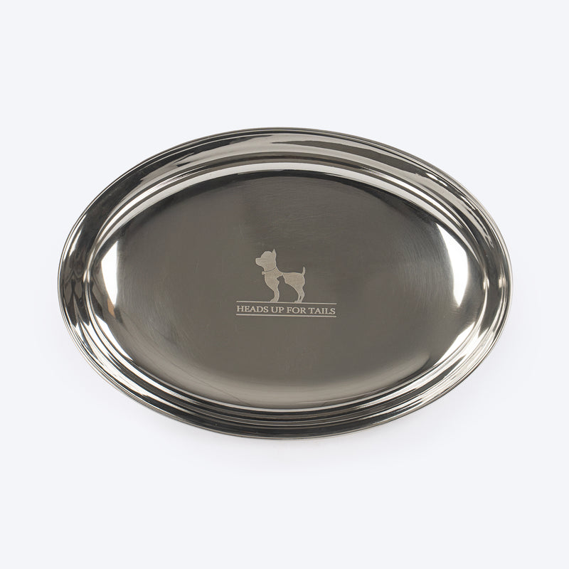 HUFT Meowlicious Classic Steel Bowl For Cat - Heads Up For Tails