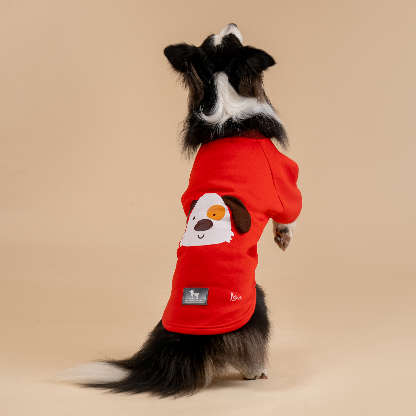 HUFT Woof Squad Sweatshirt For Dog - Red - Heads Up For Tails