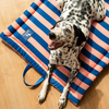 HUFT Happy Stripes Mat For Dog - Navy & Peach - Heads Up For Tails