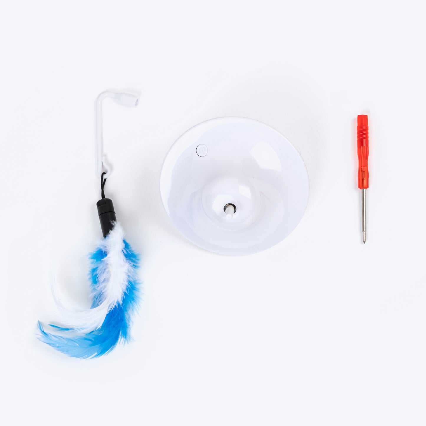 HUFT Spinny Top Interactive Toy For Cat - White - Heads Up For Tails