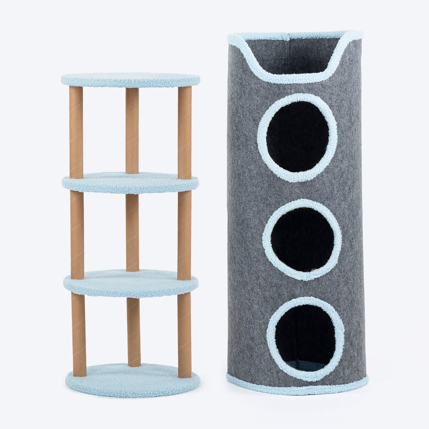 HUFT Meow Mansion Cat Tower For Cats - Grey - Heads Up For Tails